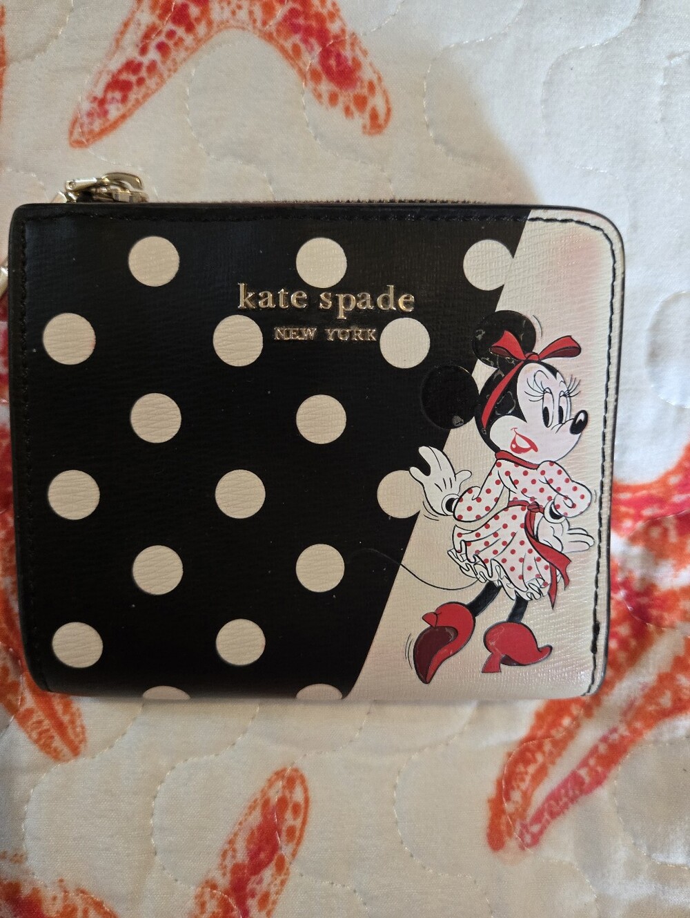 Disney x Kate Spade Minnie Mouse Small Bifold Wallet - Authentic Limited Edition